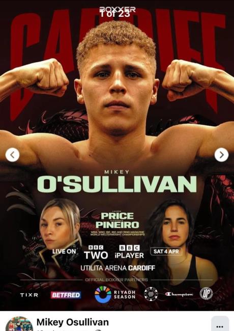 Mikey O Sullivan - looking forward too the action